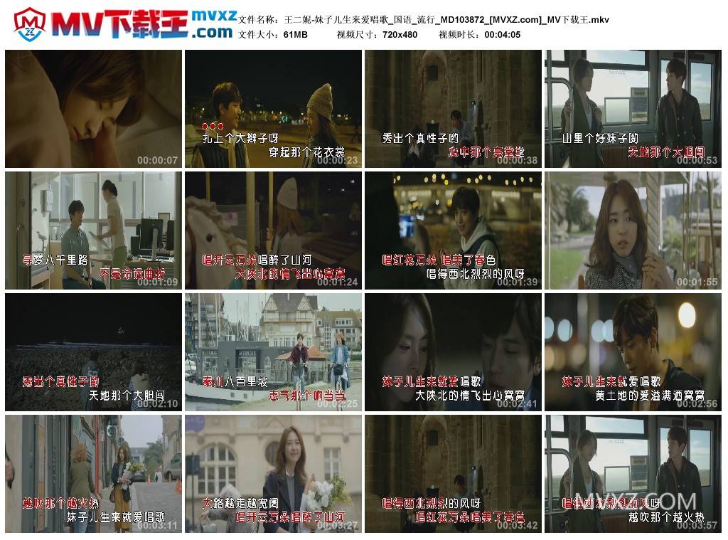 王二妮-妹子儿生来爱唱歌_国语_流行_MD103872